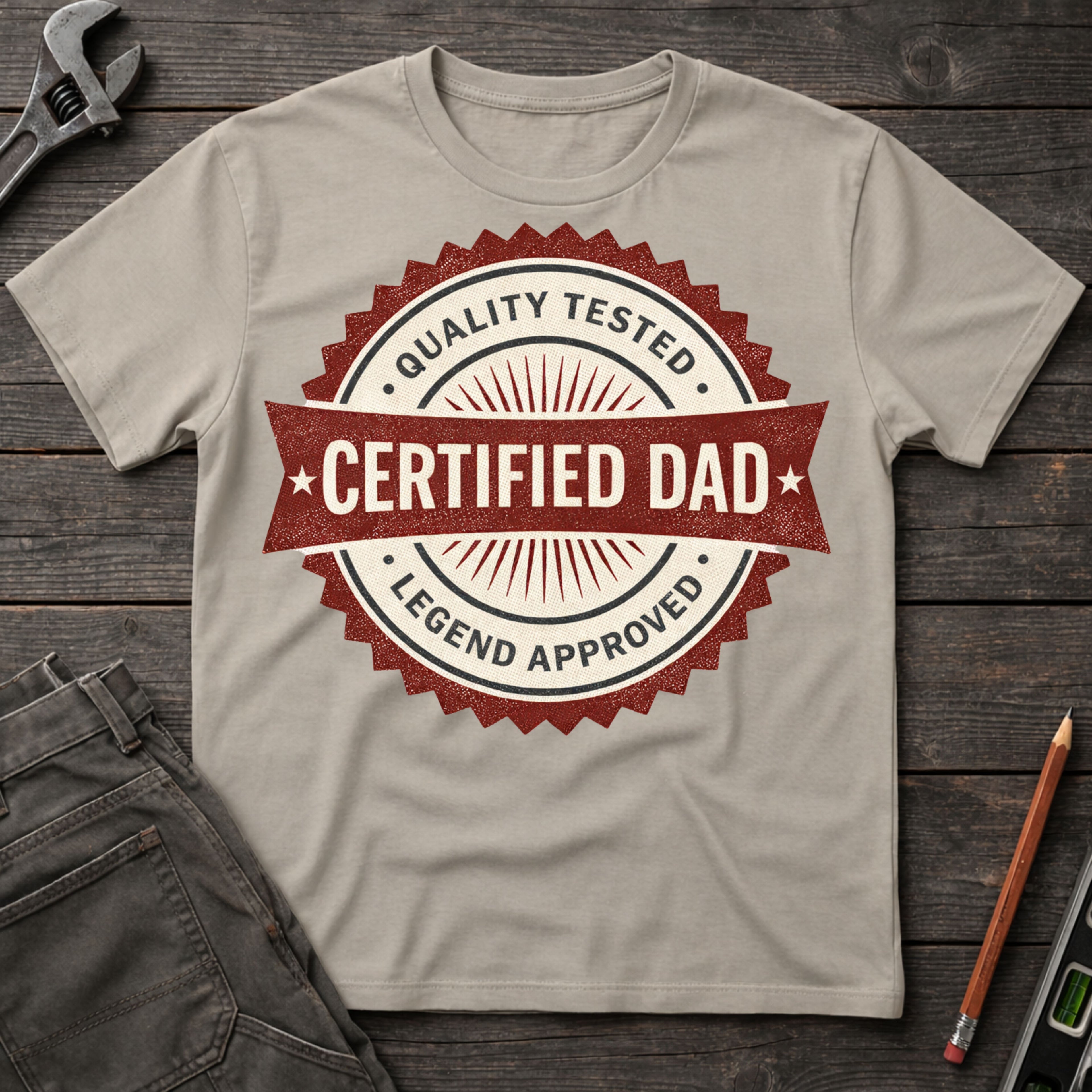 Certified Dad Badge T-Shirt