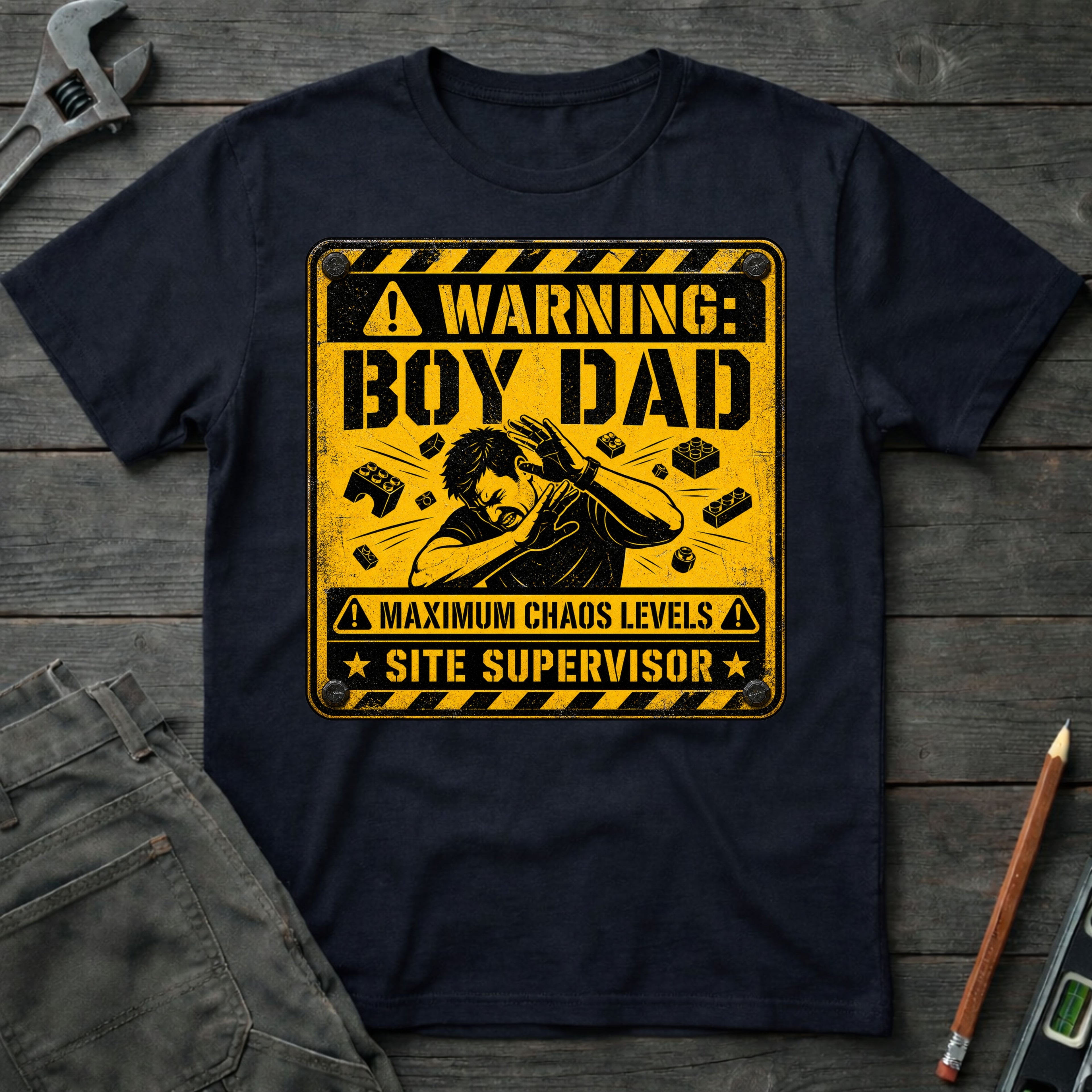 Warning: Boy Dad T-Shirt