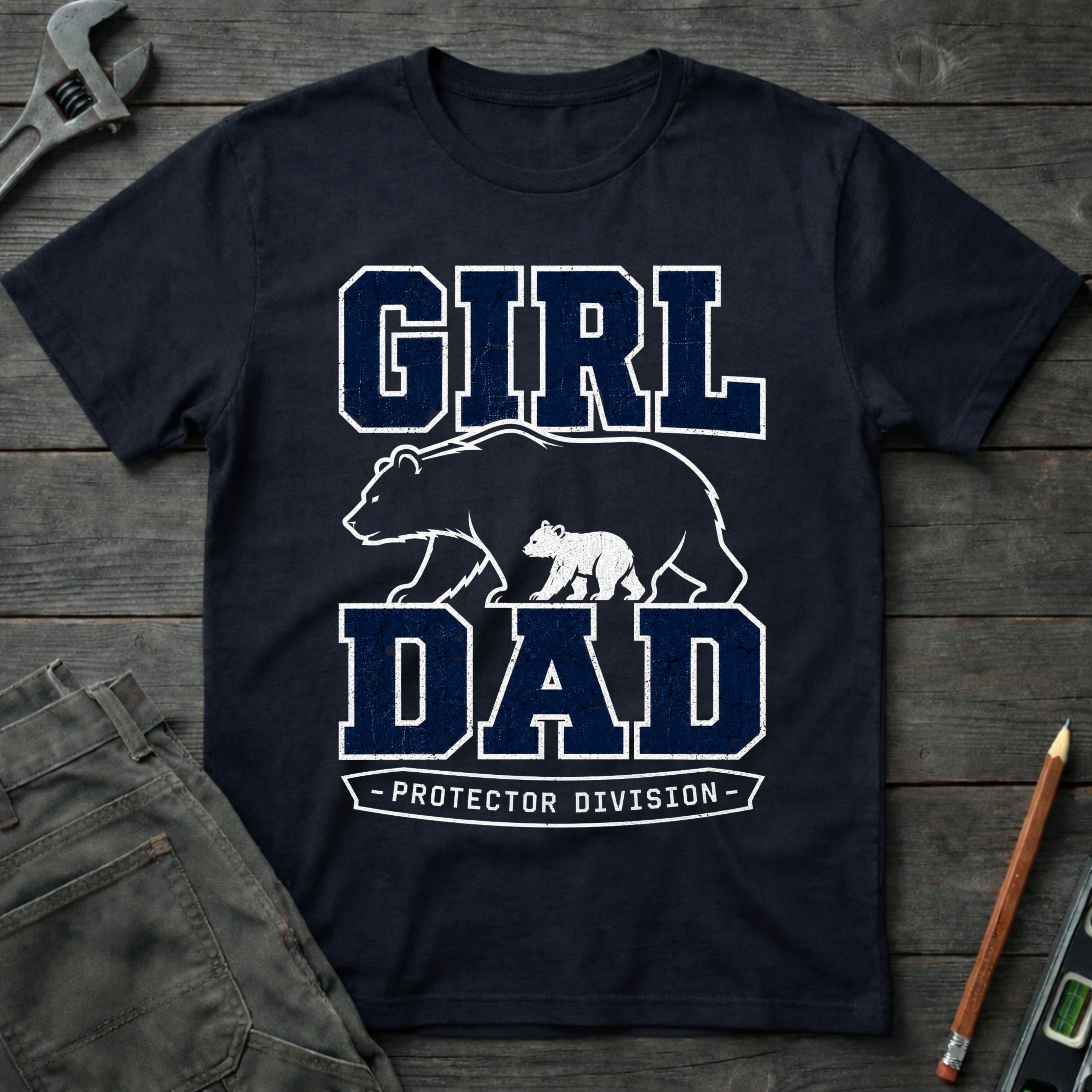 Girl Dad Protector Division T-Shirt