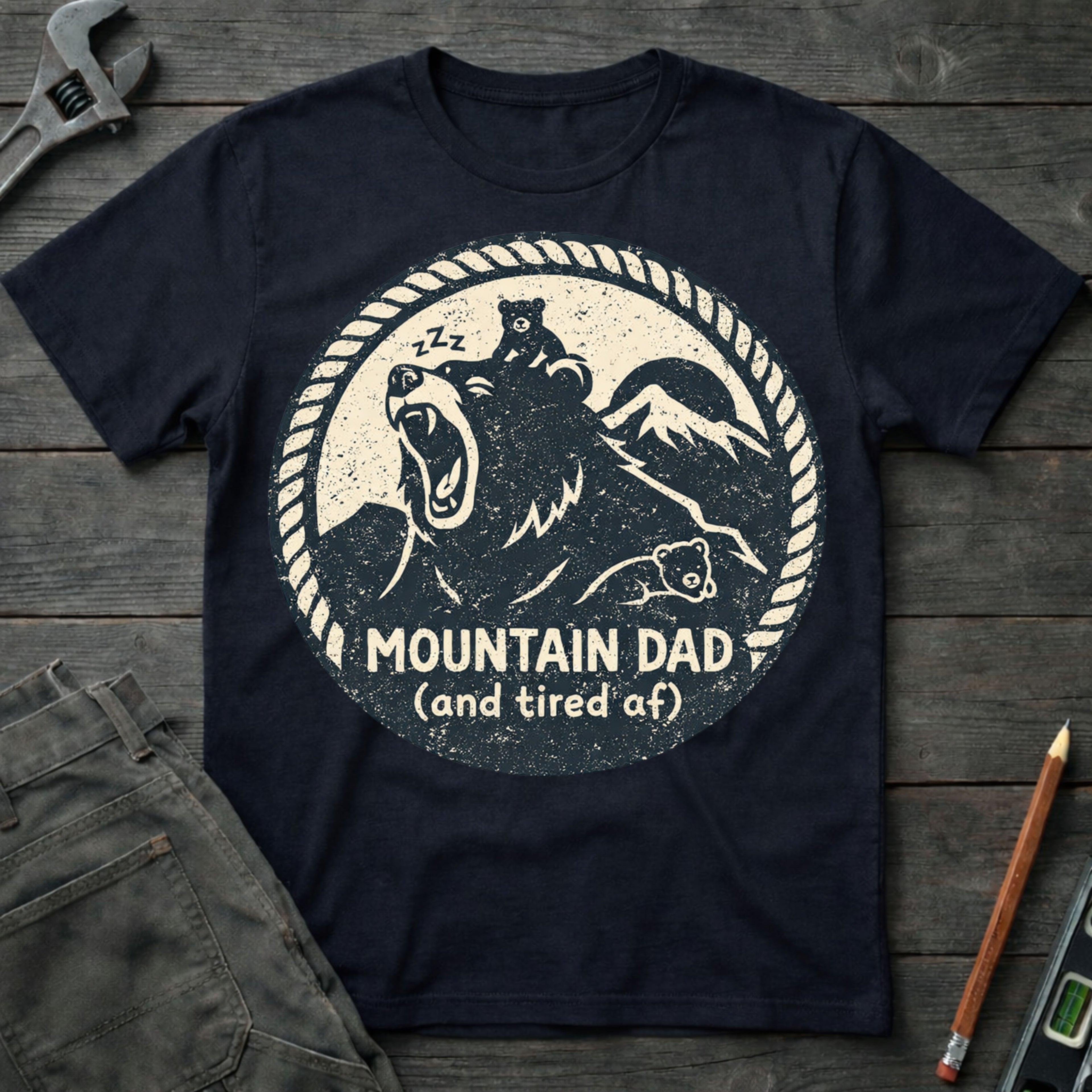 Mountain Dad Tired AF T-Shirt