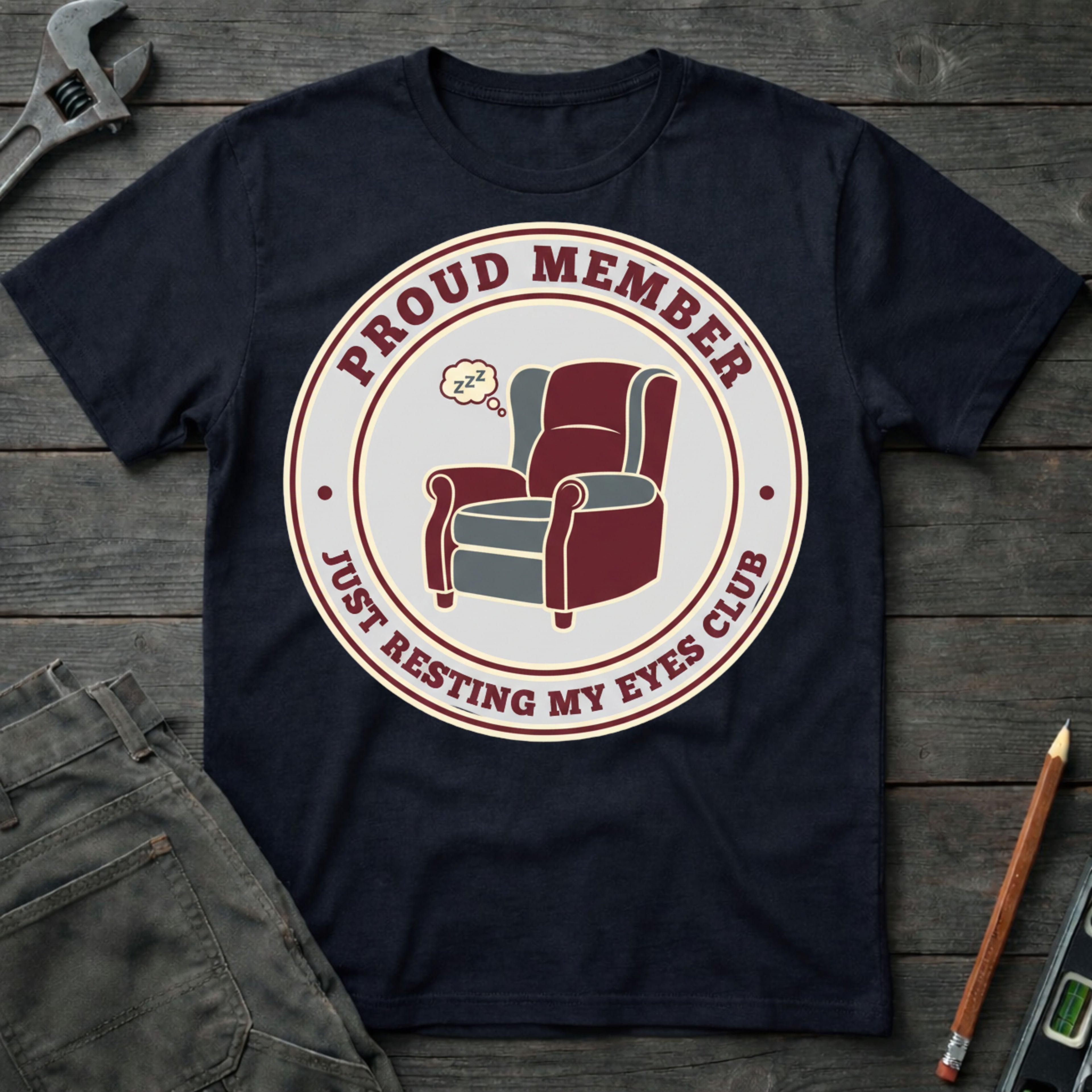 Just Resting my Eyes Club Badge T-Shirt
