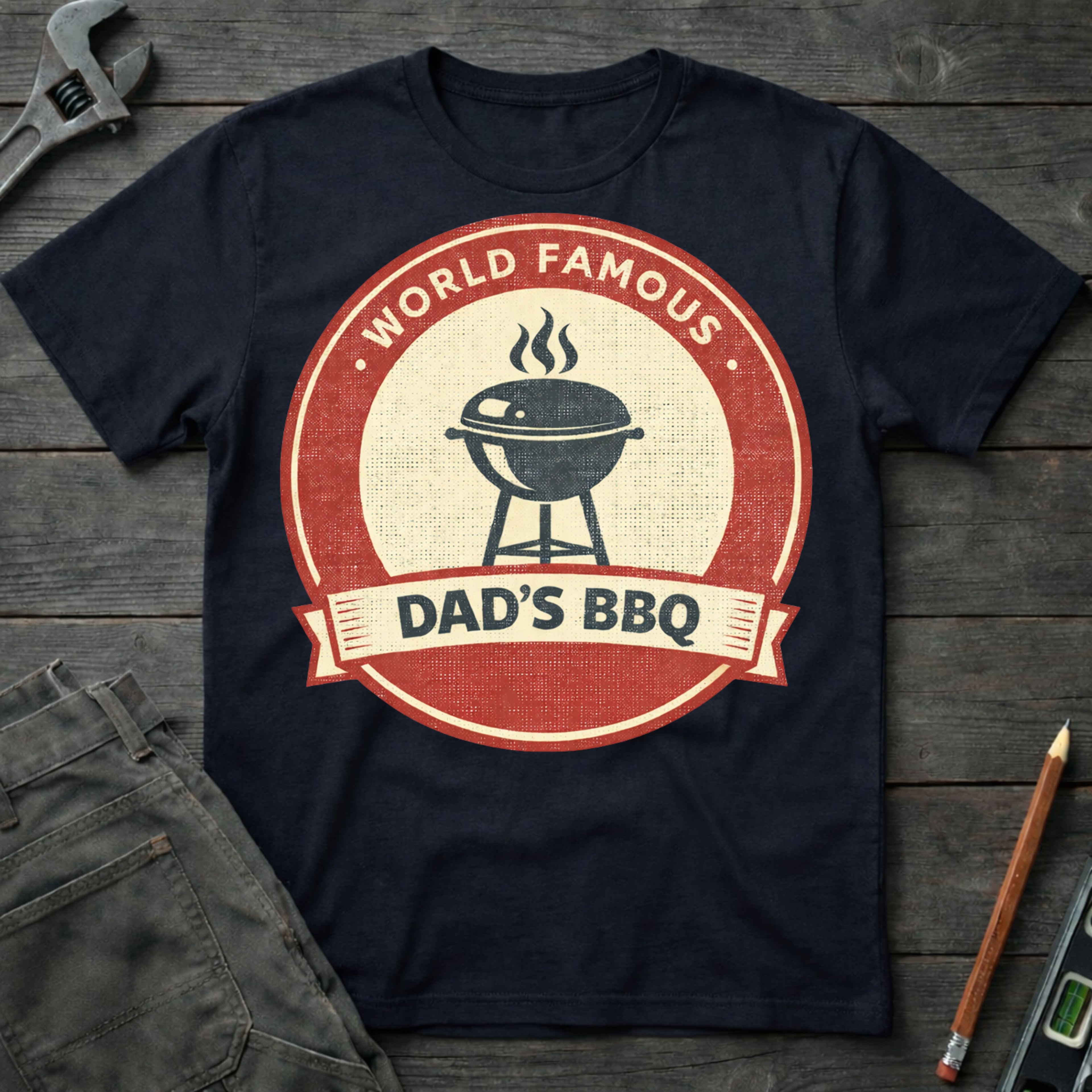 Dad's BBQ Badge T-Shirt