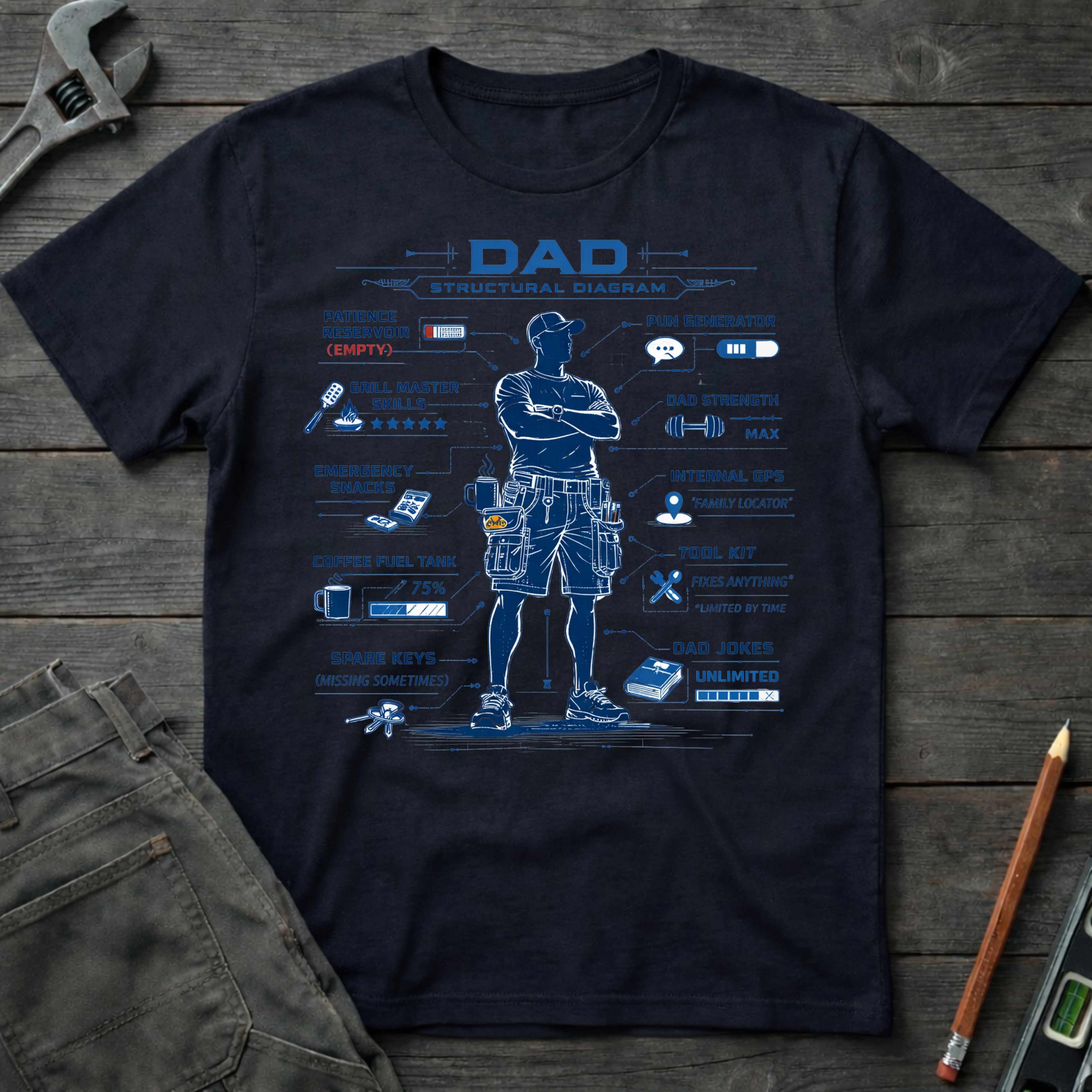 Dad Structural Diagram T-Shirt