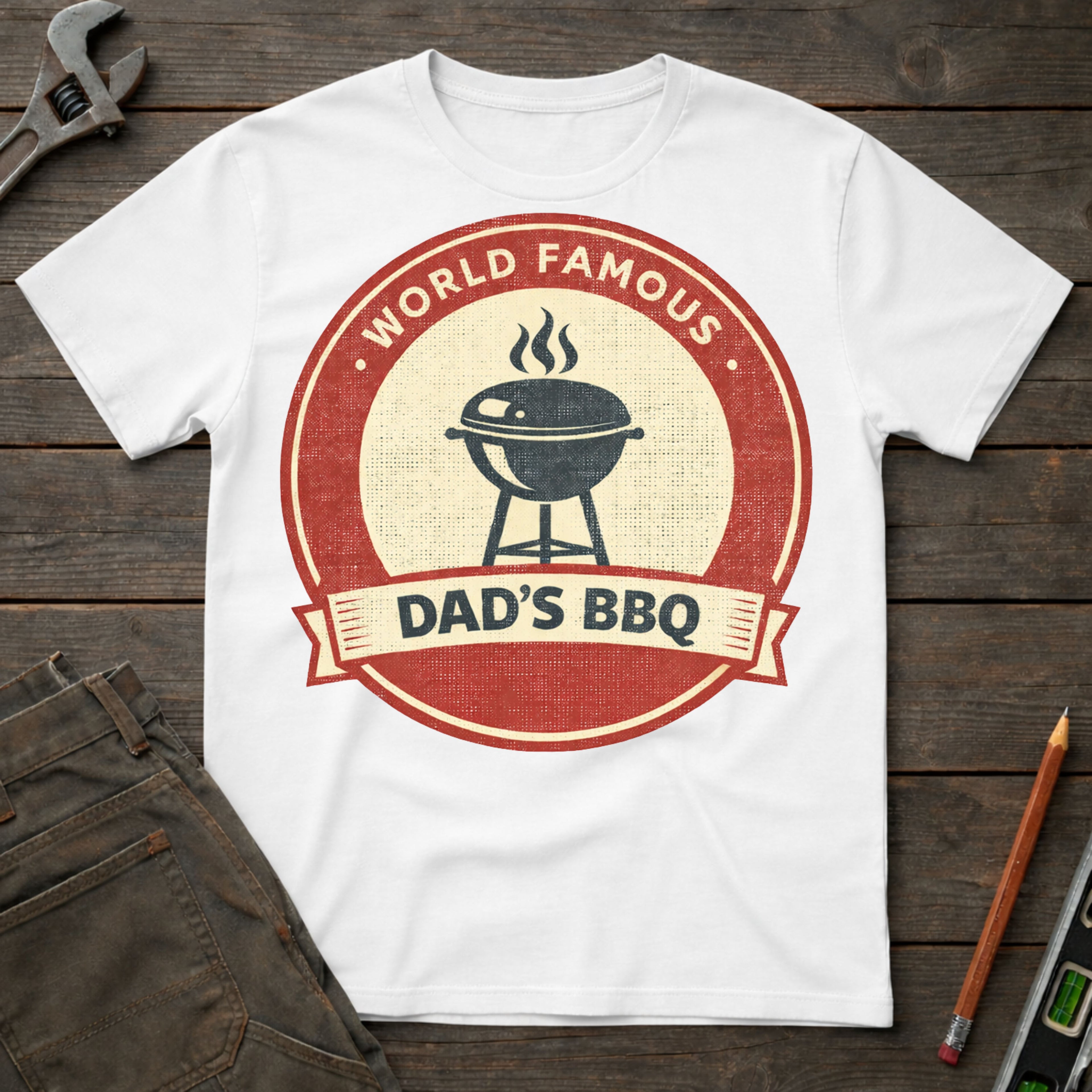 Dad's BBQ Badge T-Shirt