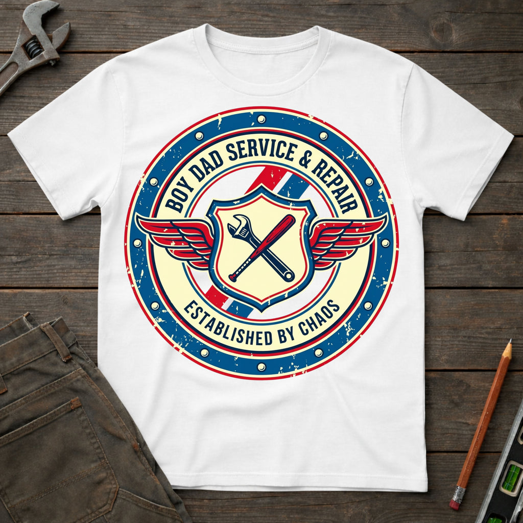 Boy Dad Service and Repair T-Shirt