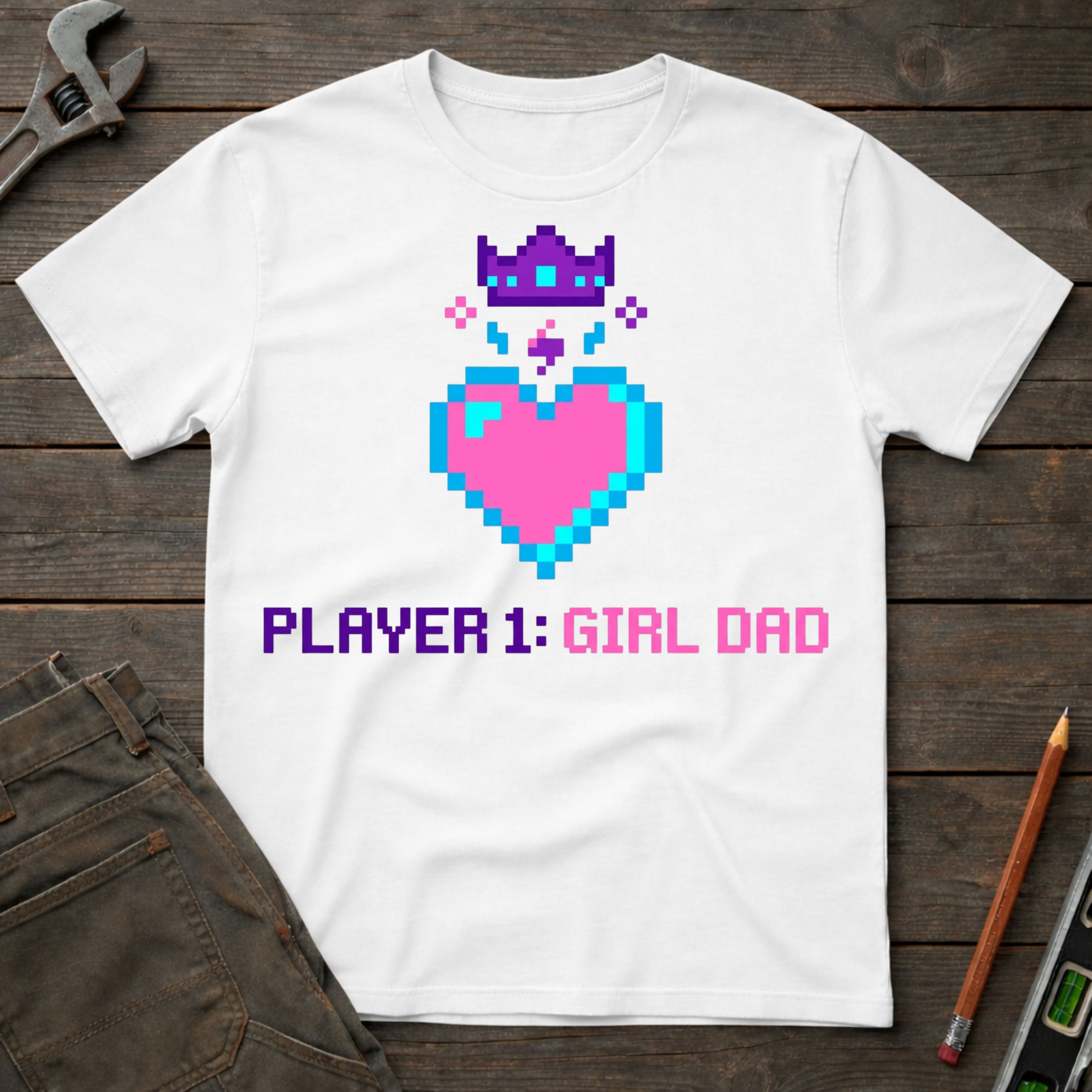 Player 1: Girl Dad T-Shirt