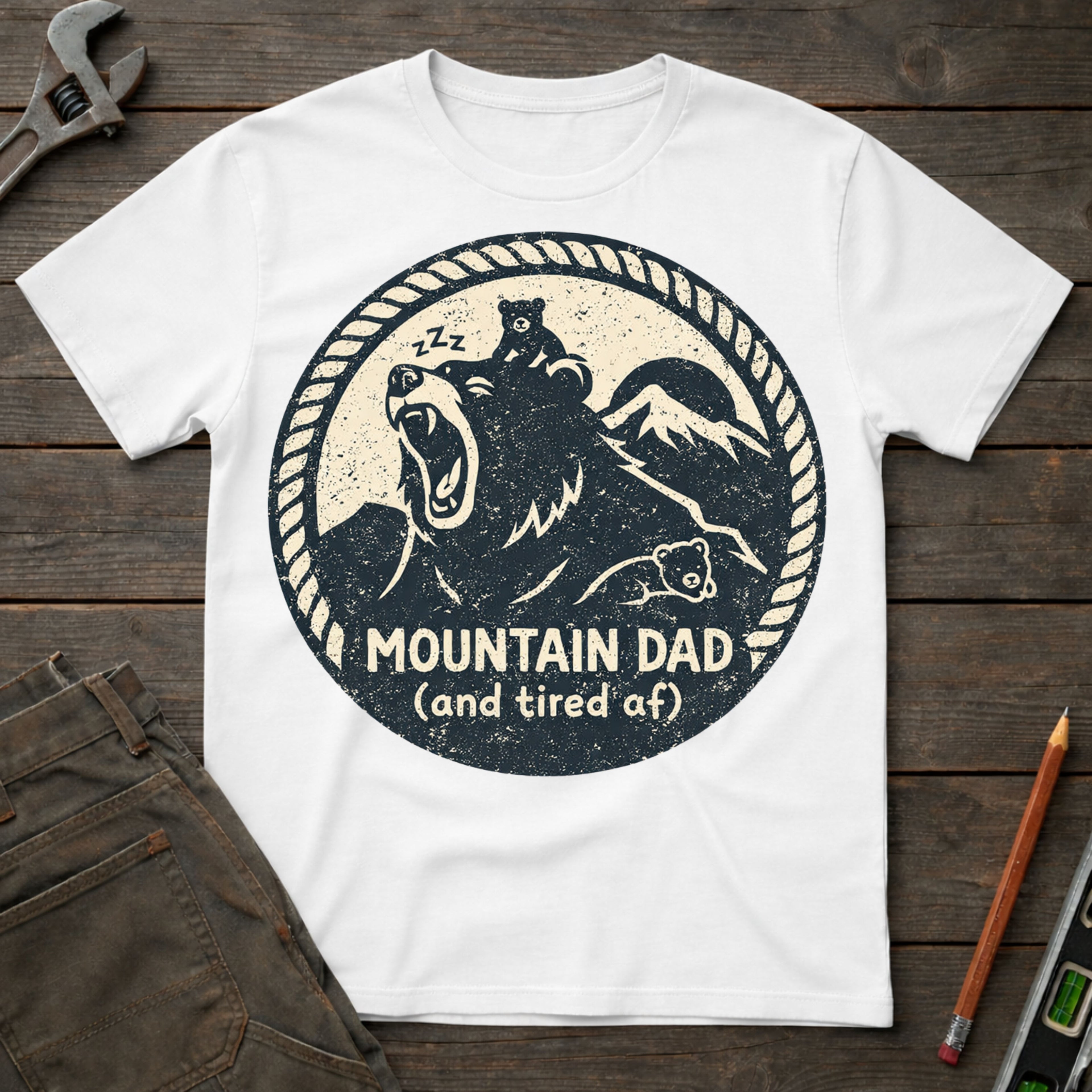 Mountain Dad Tired AF T-Shirt