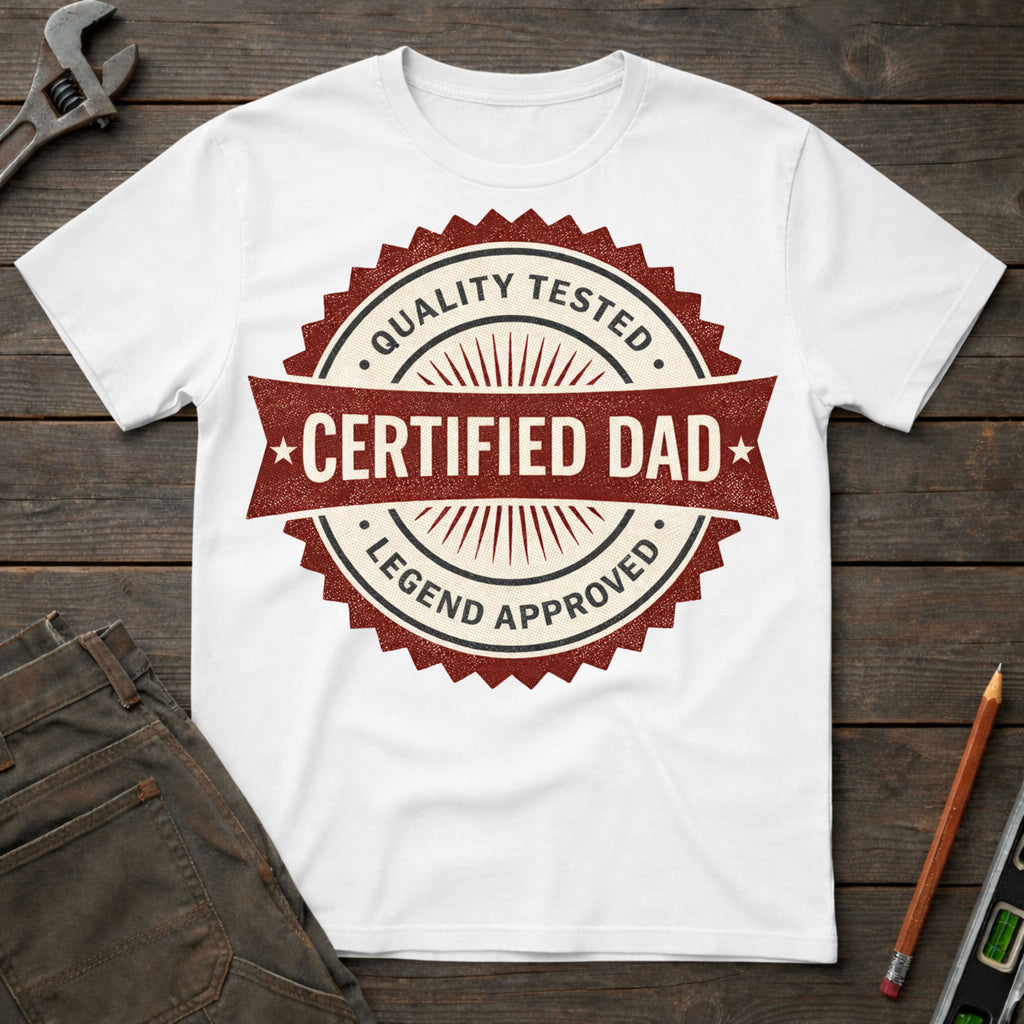Certified Dad Badge T-Shirt