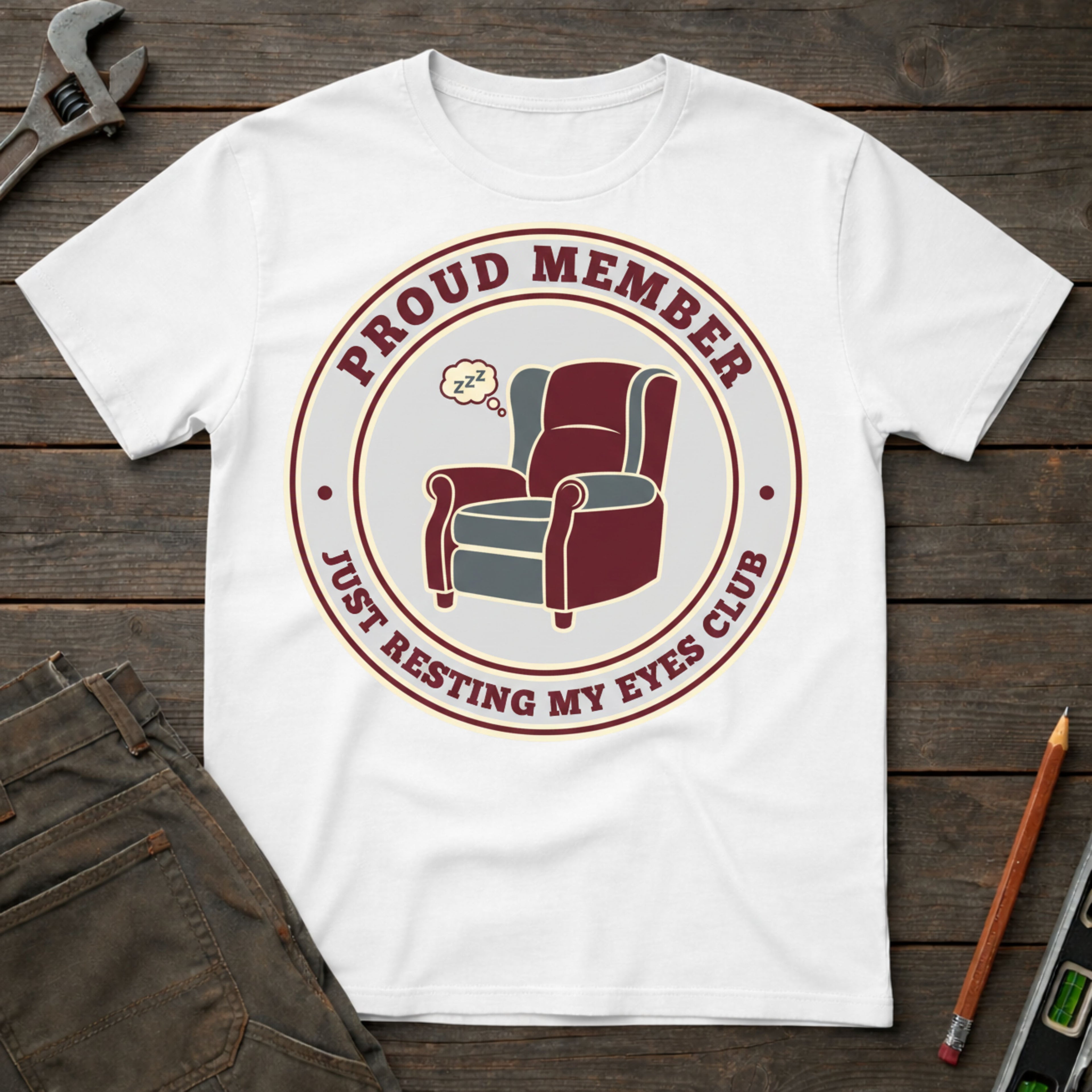 Just Resting my Eyes Club Badge T-Shirt