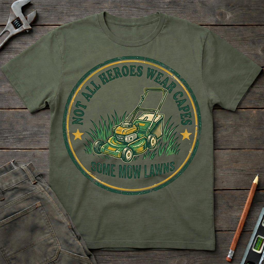 Some Heroes Mow Lawns T-Shirt