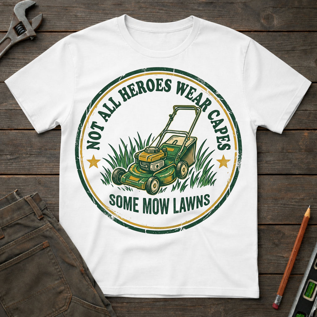 Some Heroes Mow Lawns T-Shirt