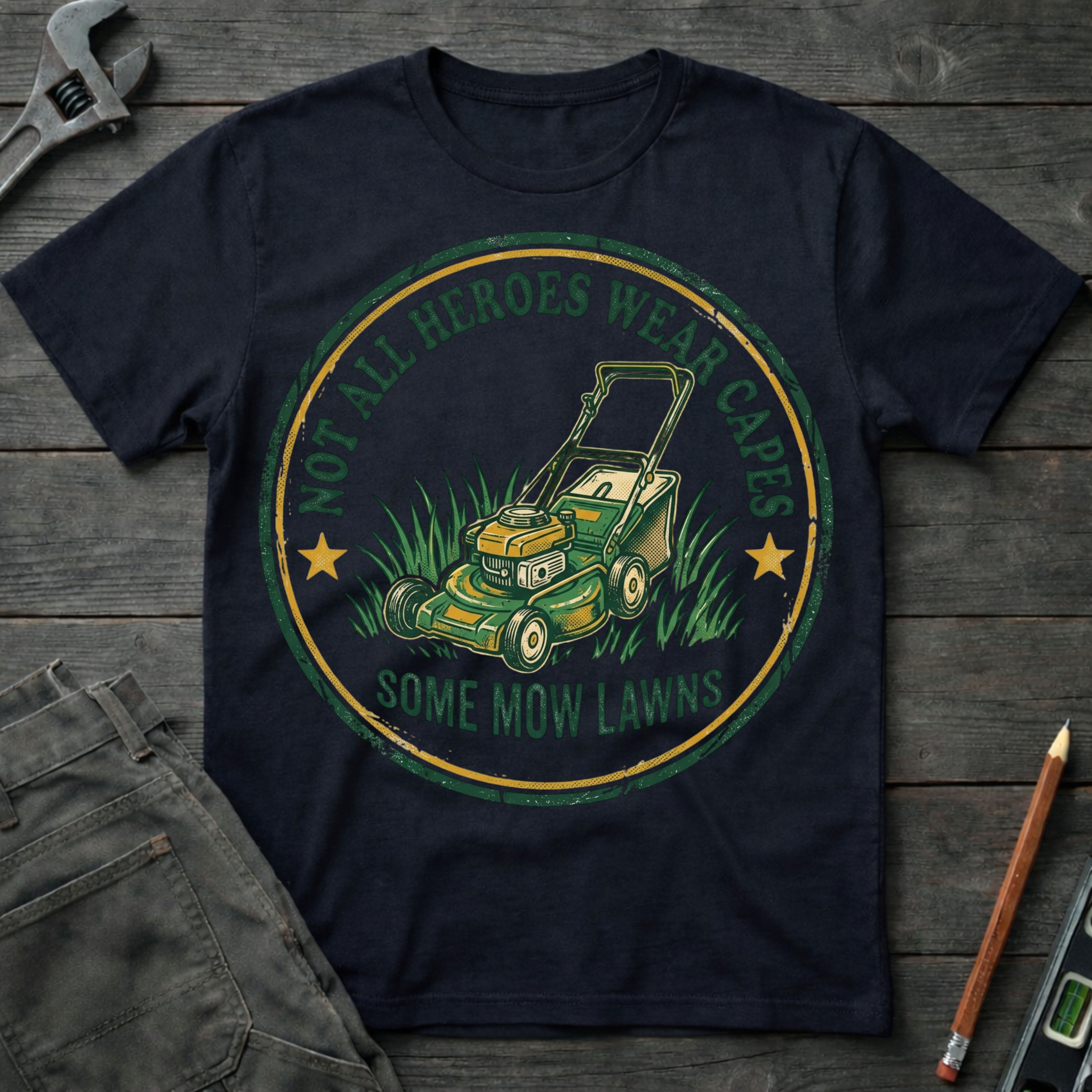 Some Heroes Mow Lawns T-Shirt