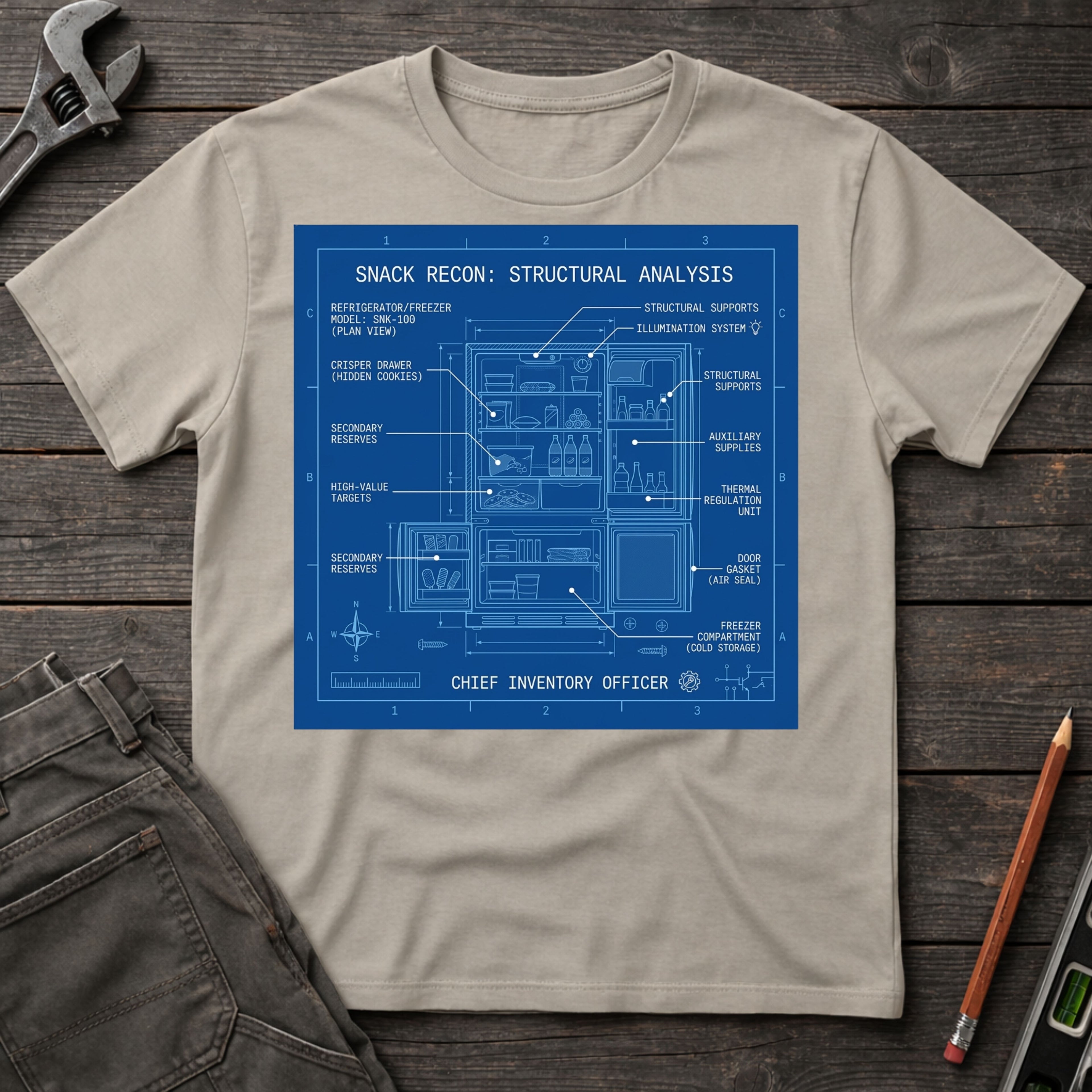 Snack Recon Diagram T-Shirt