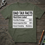 Dad Tax Nutrition Label T-Shirt
