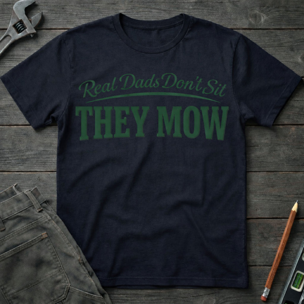 Real Dads Don't Sit, They Mow T-Shirt