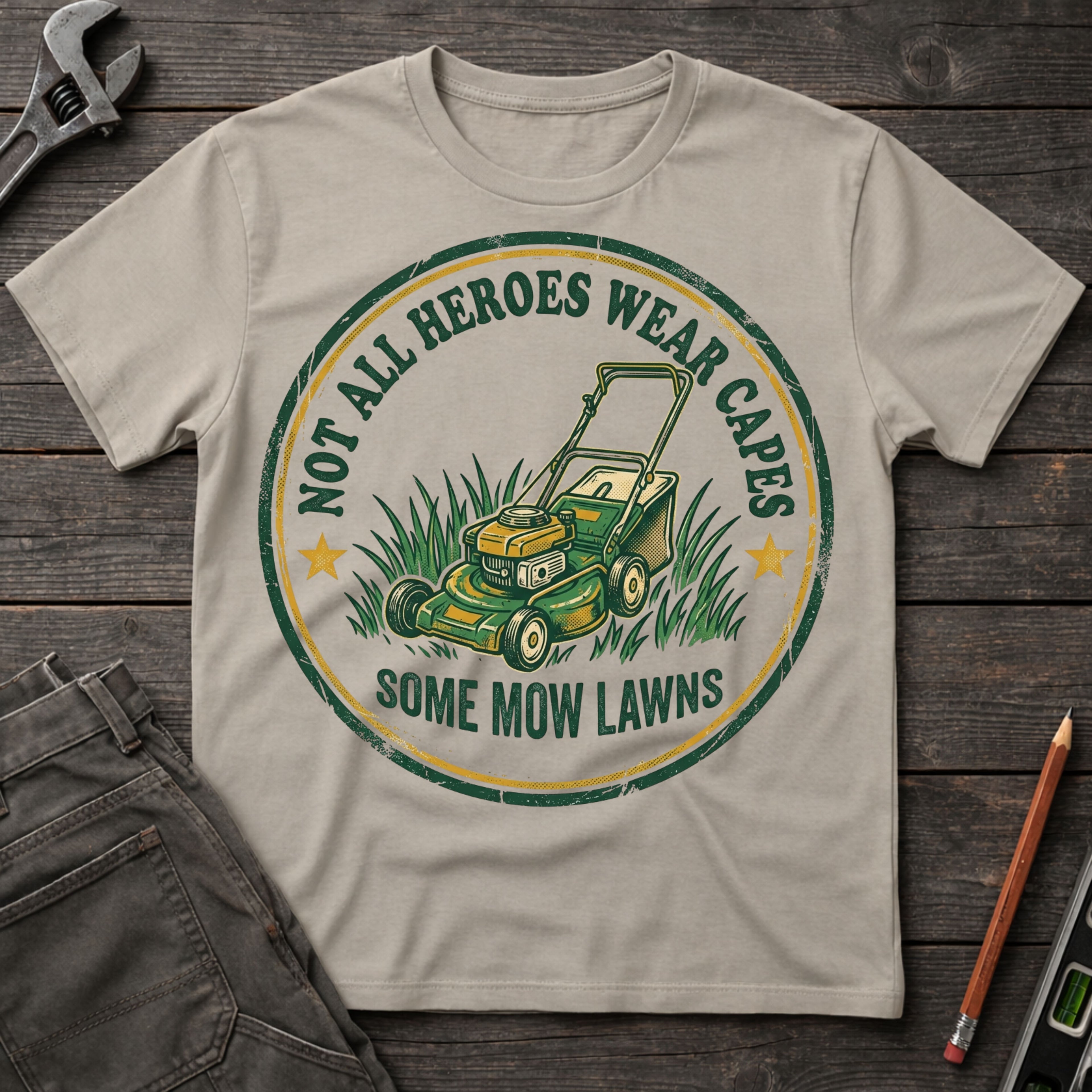 Some Heroes Mow Lawns T-Shirt