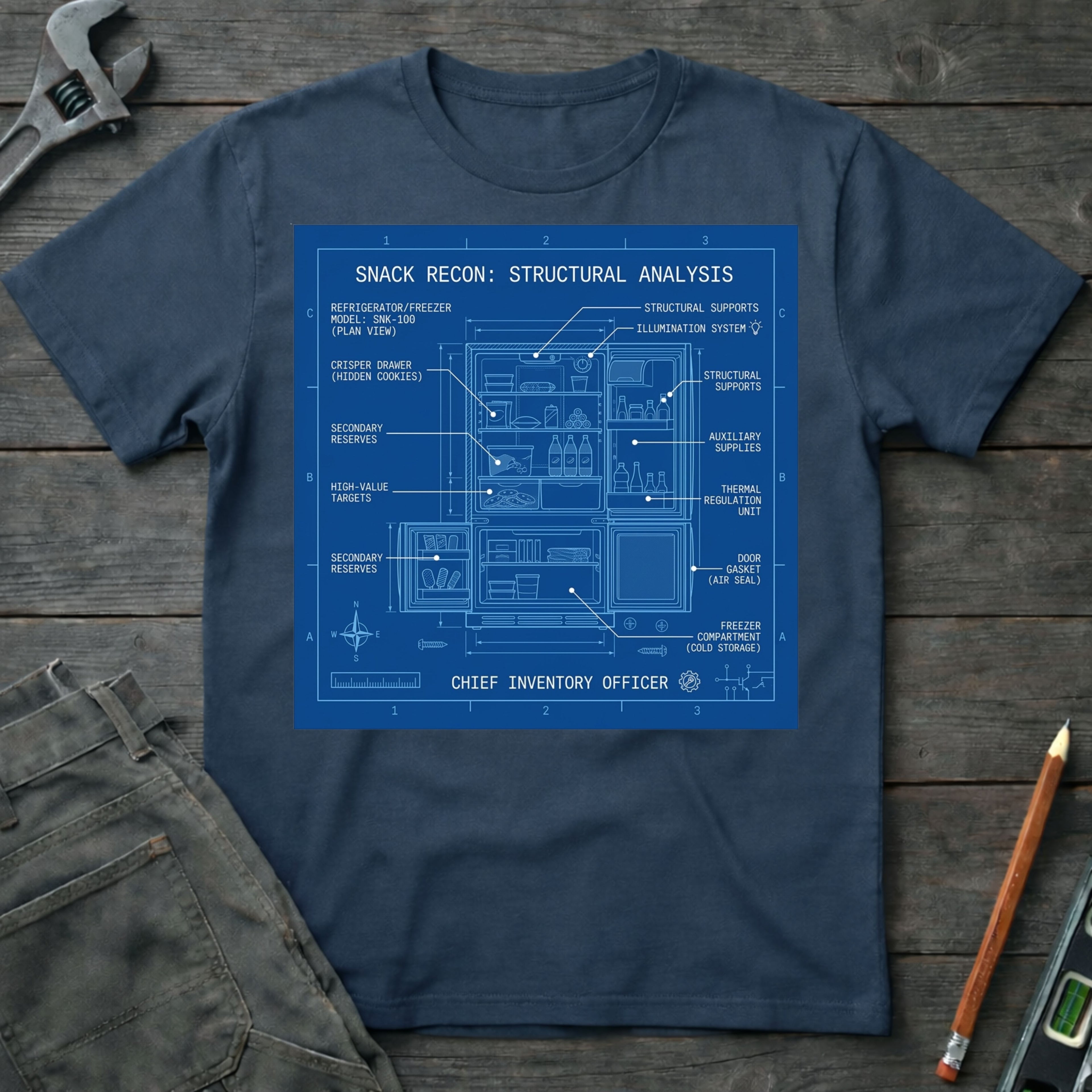 Snack Recon Diagram T-Shirt