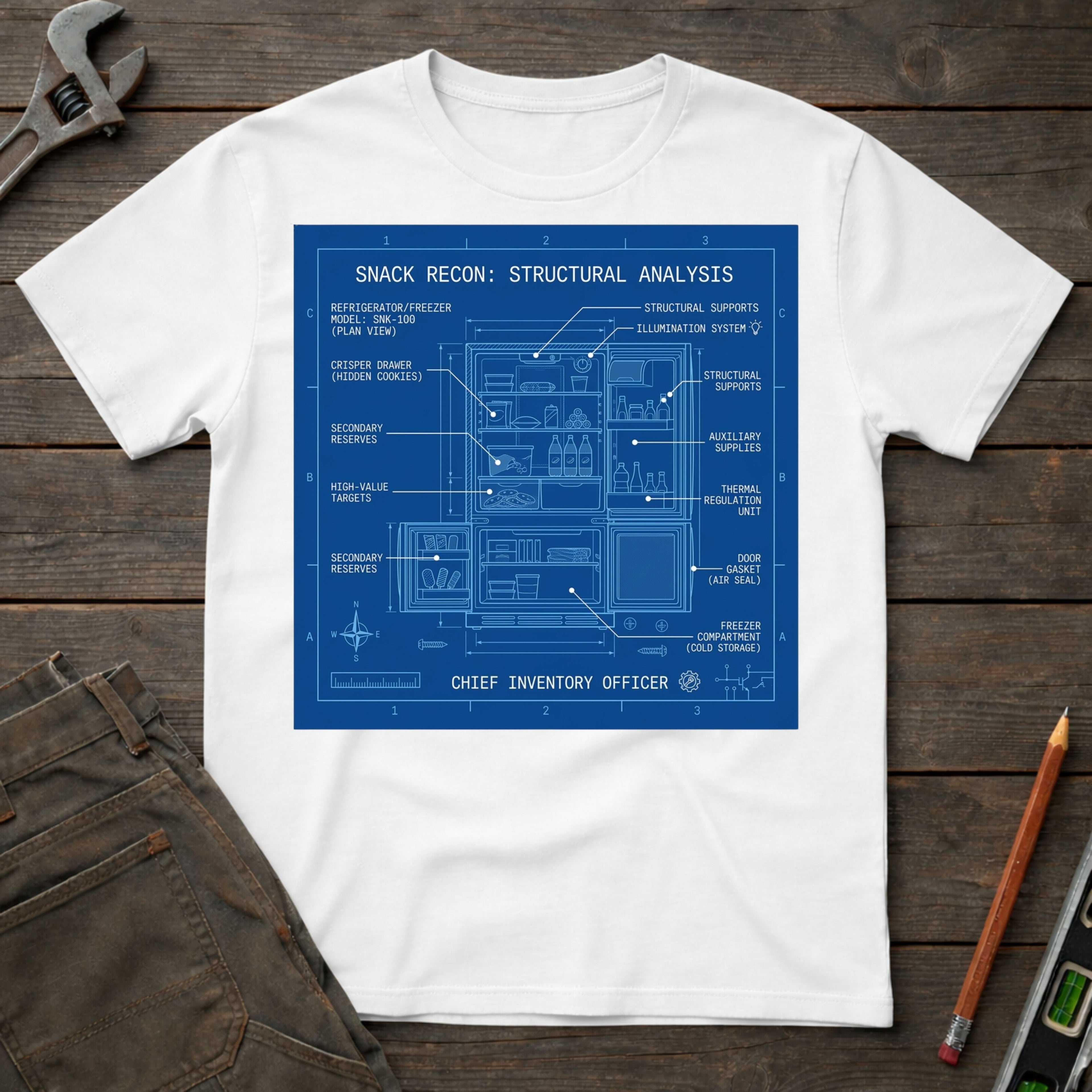 Snack Recon Diagram T-Shirt