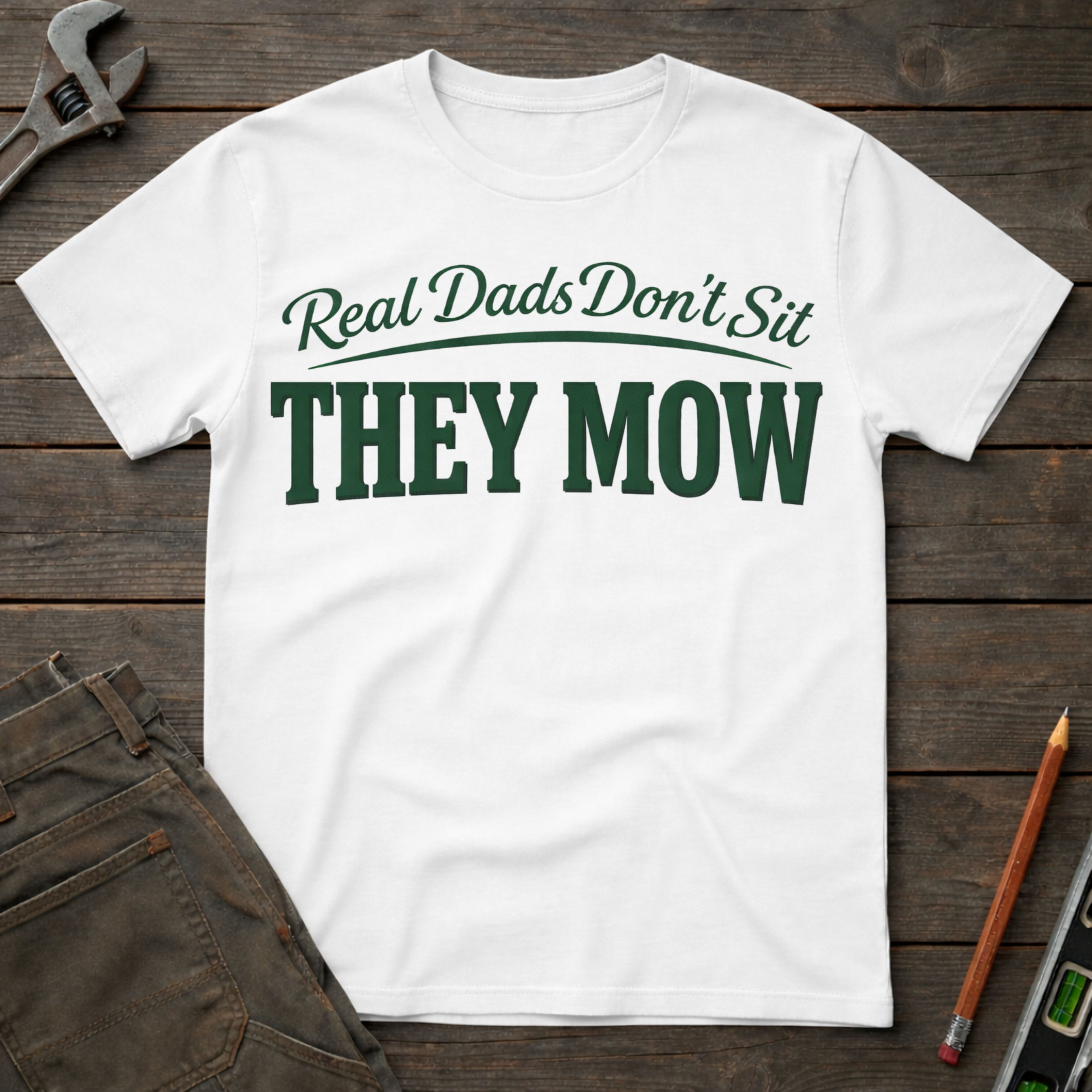 Real Dads Don't Sit, They Mow T-Shirt