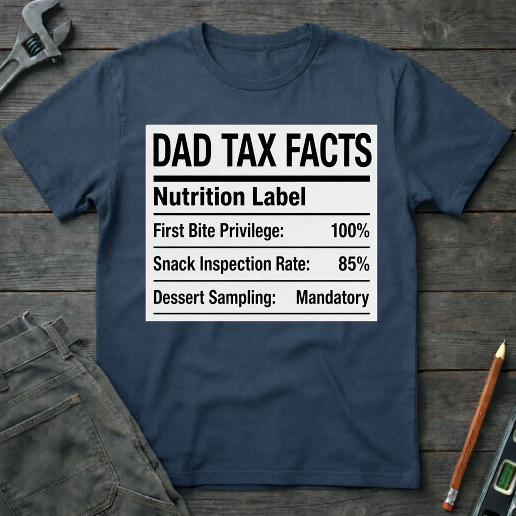 Dad Tax Nutrition Label T-Shirt