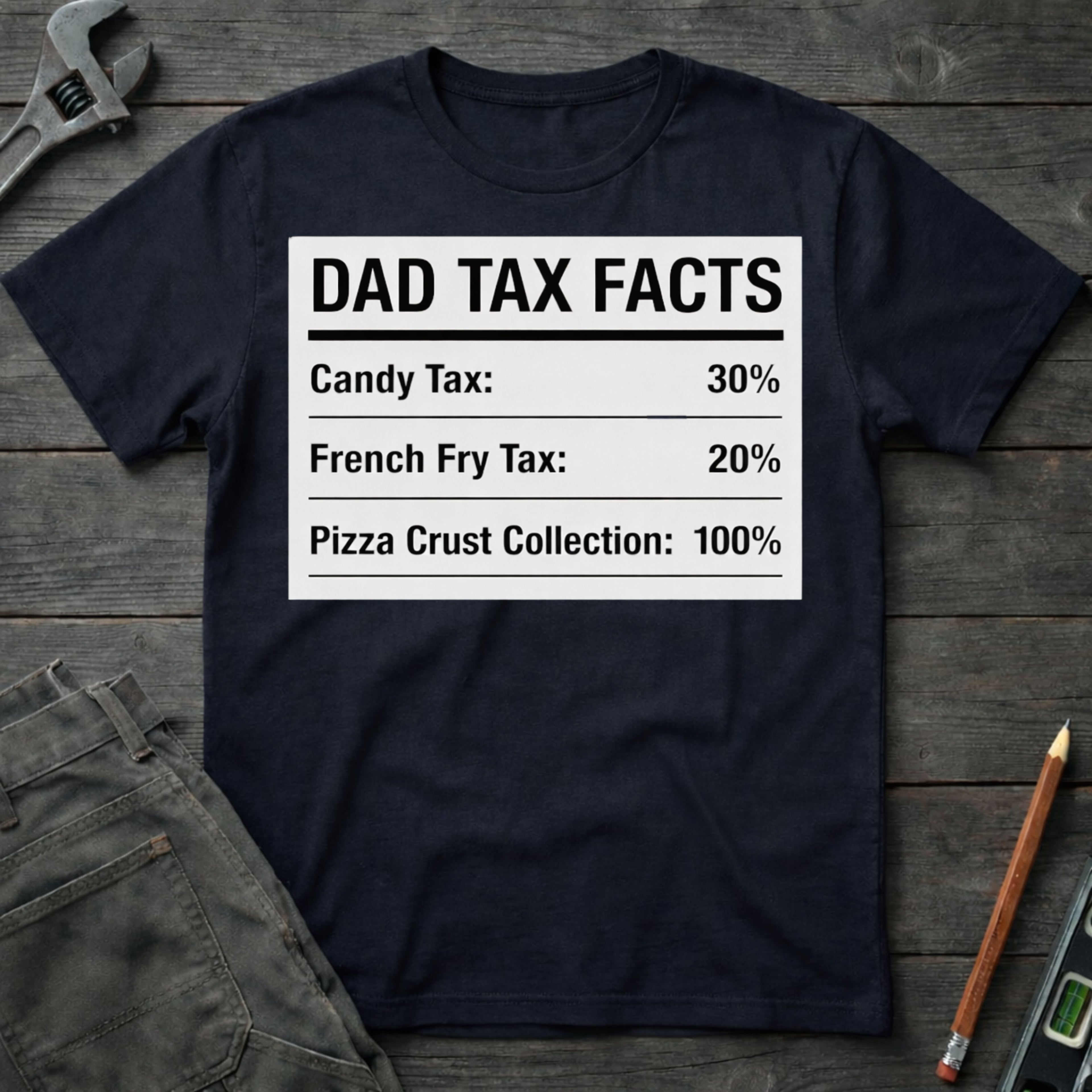 Dad Tax Facts Label T-Shirt