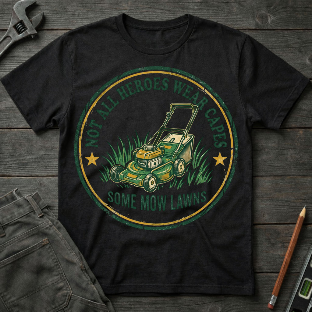 Some Heroes Mow Lawns T-Shirt