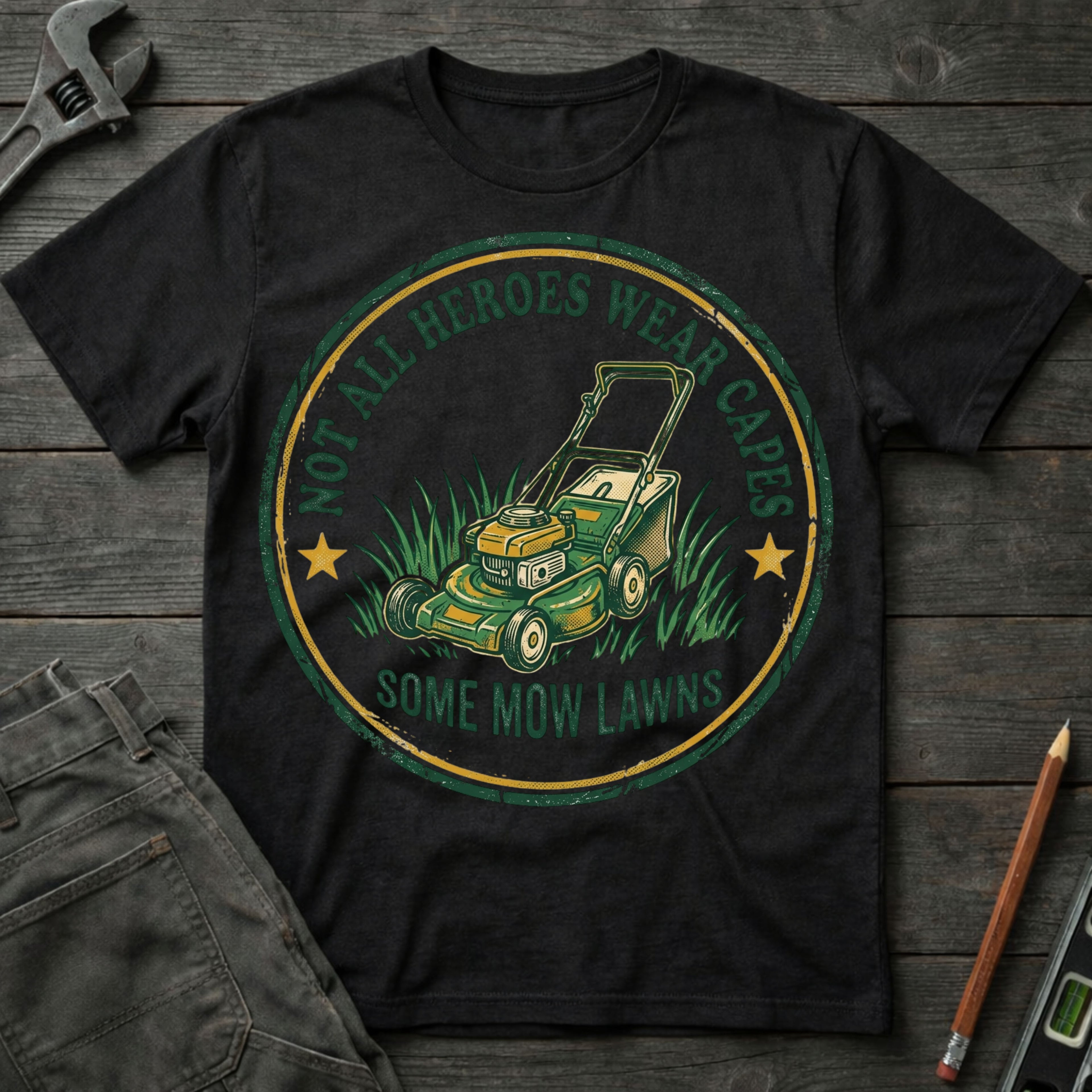Some Heroes Mow Lawns T-Shirt