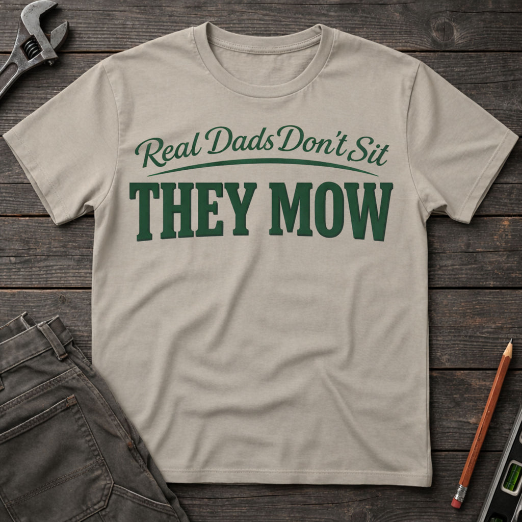 Real Dads Don't Sit, They Mow T-Shirt