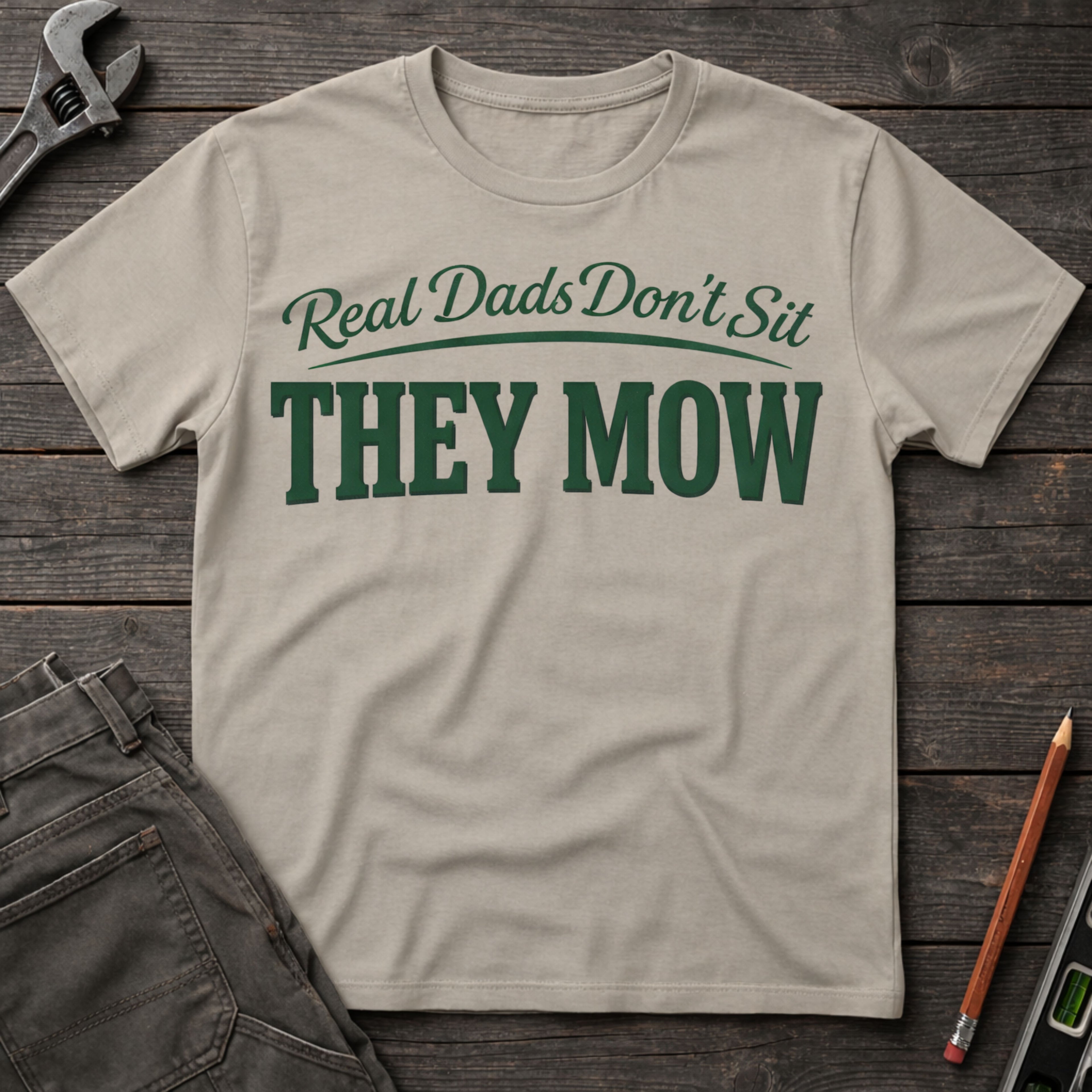 Real Dads Don't Sit, They Mow T-Shirt
